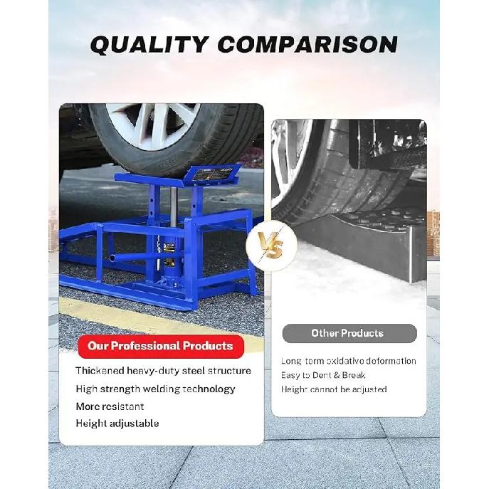 1pcs  Hydraulic Car Ramps 5T 11000lbs Low Profile Car Lift Service Ramps Truck Trailer Garage, Height Hydraulic Vehicle Ramps