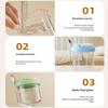 Food Safe Thick Glass Overnight Oats Cup Leakproof Lid Stainless Steel Spoon Reusable for Breakfast Chia Pudding Camping Trips