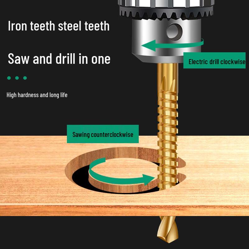 Baolian 6-Piece Serrated Step Drill Bit Set