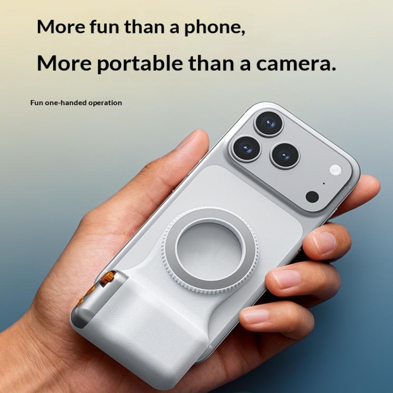Magnetic Camera Grip With Remote Shutter Fill Light Remote Control Handle Universal For Phones
