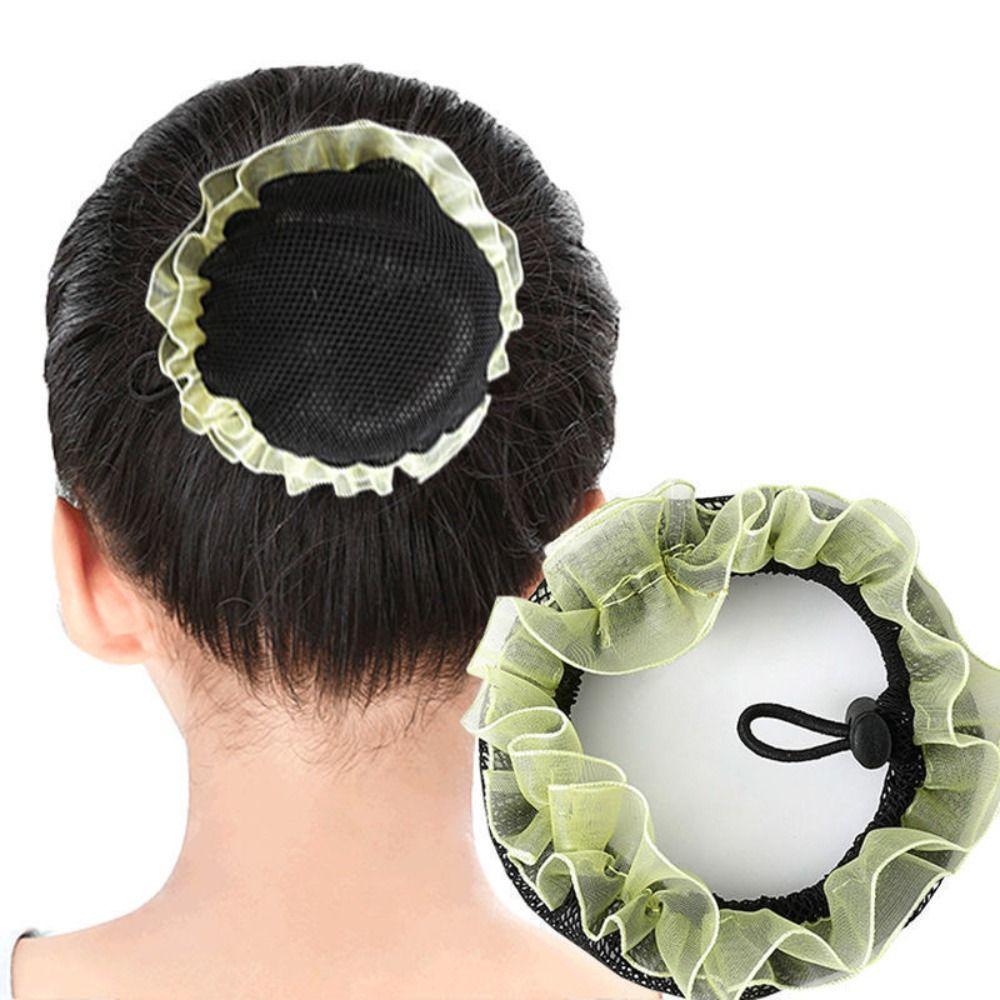 Lace Head Bands Ballet Hair Net Adjustable Girl Bun Cover Snood Sweet Elastic Hair Net Children