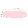Full Body Bath Pillow Ergonomic Removable Soft Cushioned Bathtub Pillow with Suction Cup for Head Neck Shoulder Support Pink