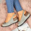 Sandali da Donna Zeppe Retrò Sandali con Zeppa Estivi Calzature da Donna Casual Cucite Sandali Comodi da Donna vbn688