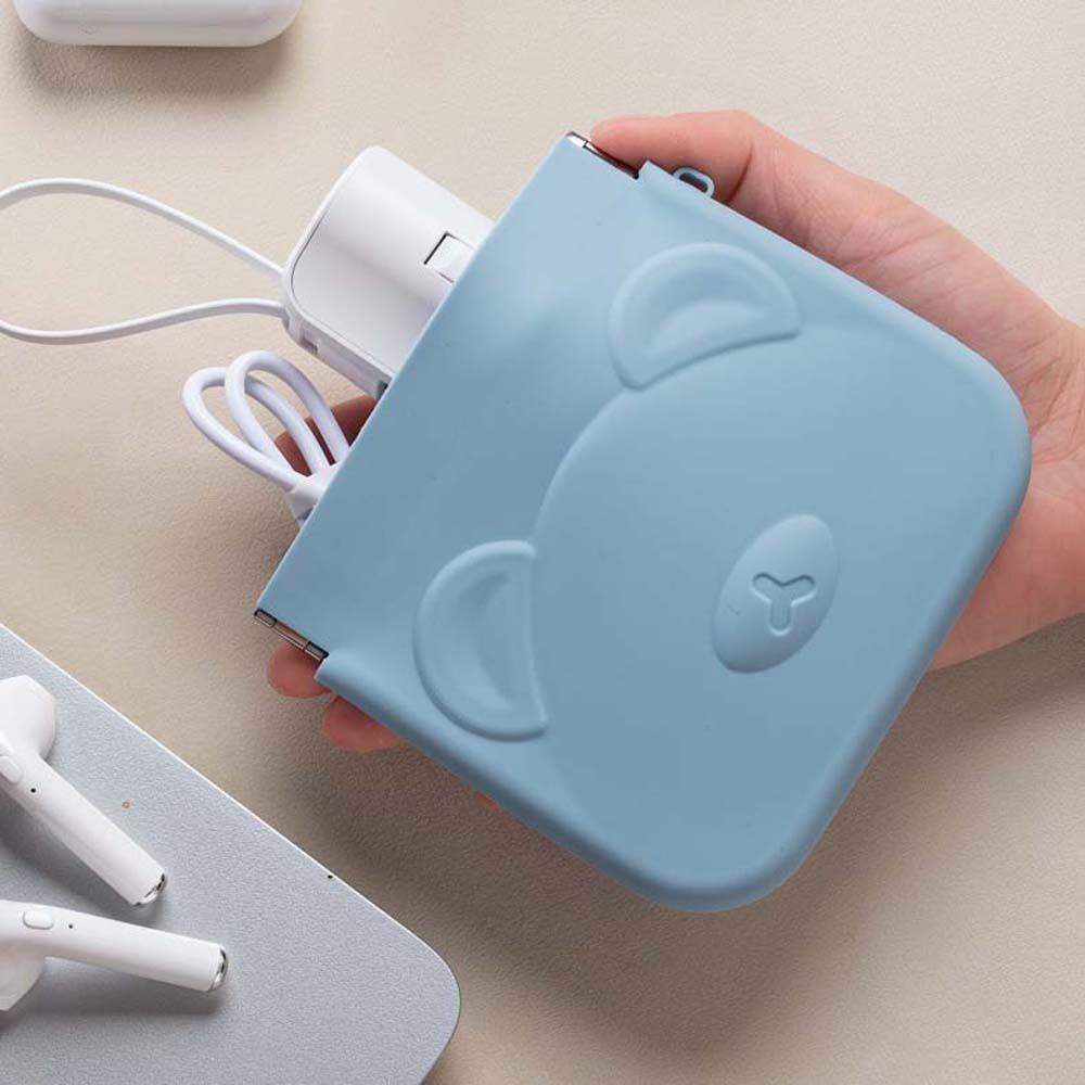 Solid Color Self-closing Lipstick Bag Cartoon Animal Mini Square Makeup Bag  Outdoor