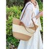 Seaside Vacation Beach Bag Female 2025 New Arrival Summer Woven Shoulder Bag Large Capacity Underarm Straw Bucket Bag