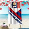 Large Beach Towel with Olympique Lyonnais Crest, Quick Dry, Soft and Absorbent, for Soccer Fan Beach Pool Travel