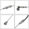 Gas Pedal w/Brake +Clutch Pad & 24"/36'' Throttle Cable Bracket Spring Kit XL Series Billet Aluminum Non-Slip Black/Silver