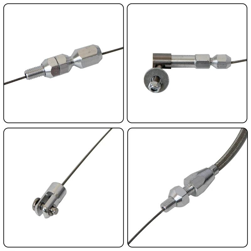 Gas Pedal w/Brake +Clutch Pad & 24"/36'' Throttle Cable Bracket Spring Kit XL Series Billet Aluminum Non-Slip Black/Silver