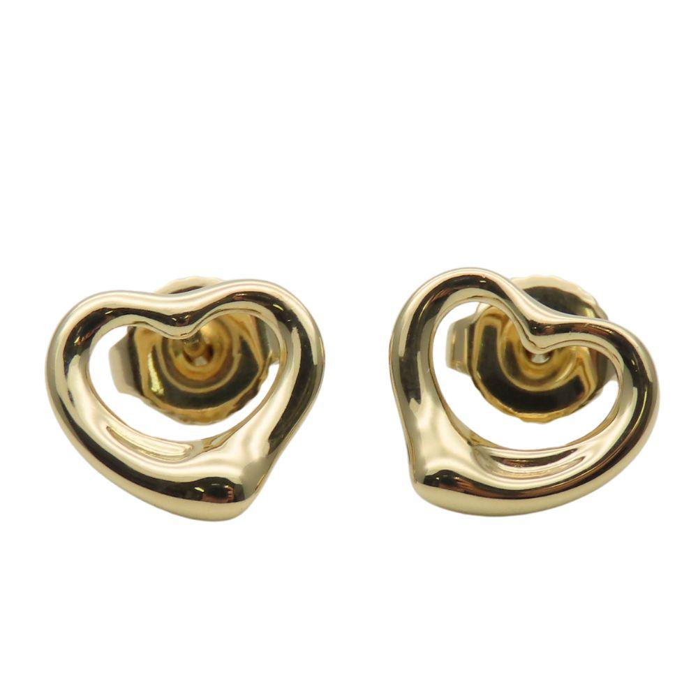 Used TIFFANY&Co. Pierce Open heart K18 yellow gold 2.5g Yellow Gold El Saperetti