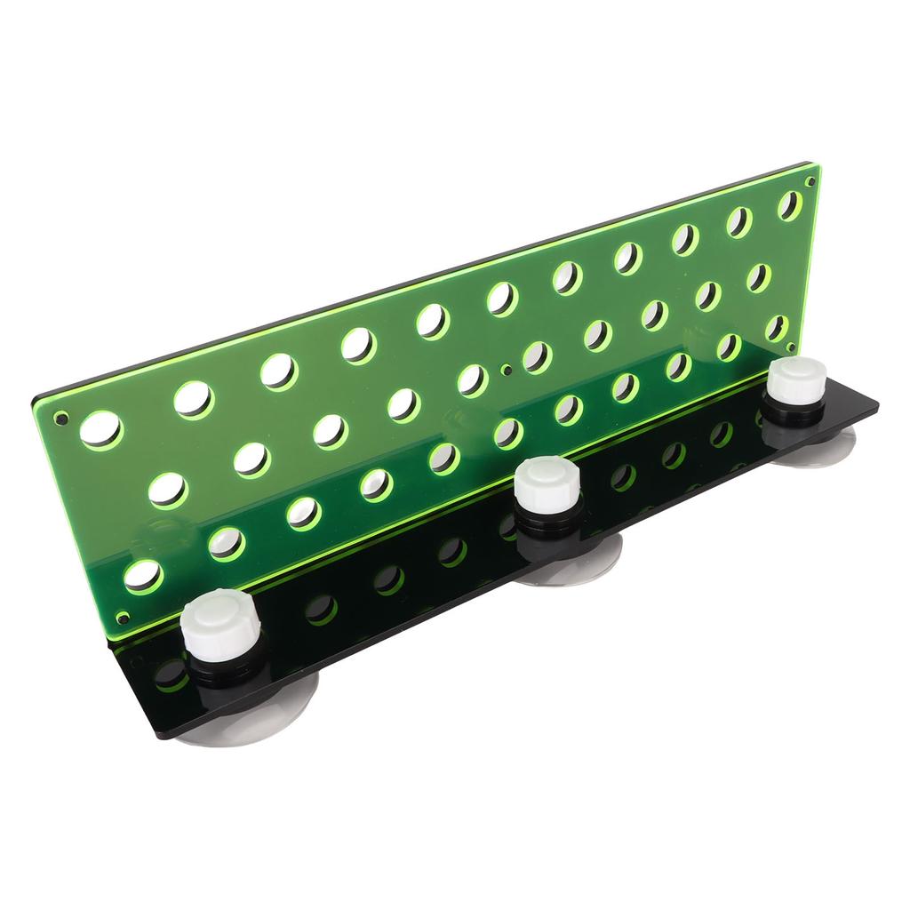 Suport Acrilic pentru Fraguri de Coral Verde Fluorescent 32 Găuri pentru Butași Ventuză Puternică Acril Acvariu Suport Coral