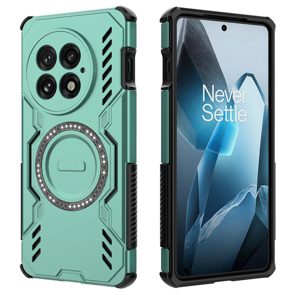

For OnePlus 13 Magnetic Case Butterfly Armor Hollow Heat Dissipation PC + TPU Phone Cover E