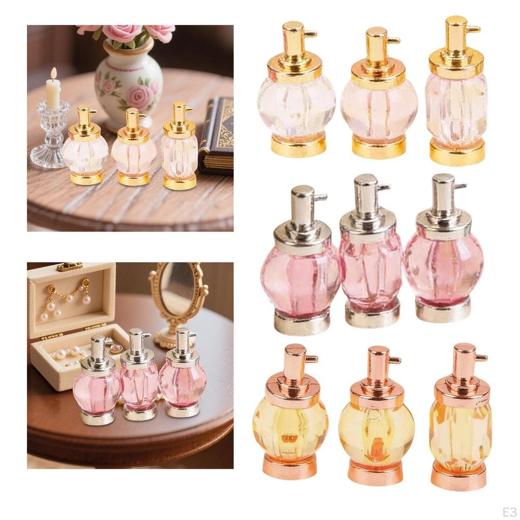 Dollhouse Accessory Set, Mini Models, Perfume Bottles, Photo Props, Tiny Ornaments, Miniature