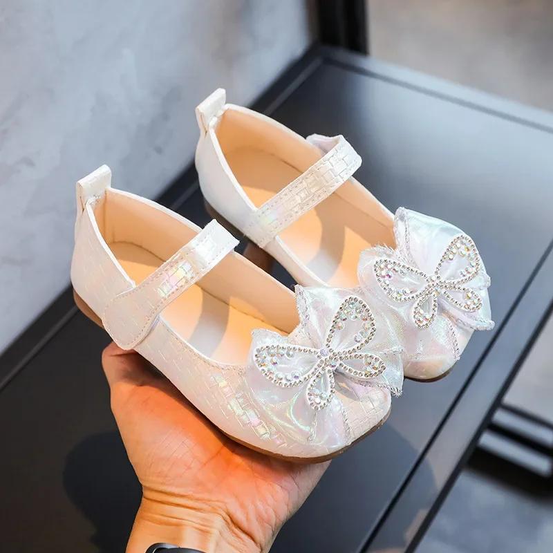 

Детская обувь Весна Осень Новая Мягкая подошва Кожаная обувь Модный бант Противоскользящая Детская повседневная обувь Трендовые Универсальные Лоферы 25insole15CM бежевый