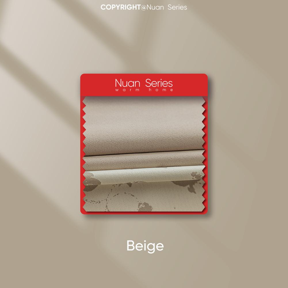 

1PC серії Nuan 70-80% Blackout Романтичний трояндовий принт бічної панелі затемнені штори для домашнього декору спальні Вітальня W(75+125)cm x L260cm бежевий