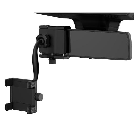 Car Rearview Mirror Phone Holder Telescopic Mobile Phone Stand Metal Mount for 4-7 Inch Cell Phones