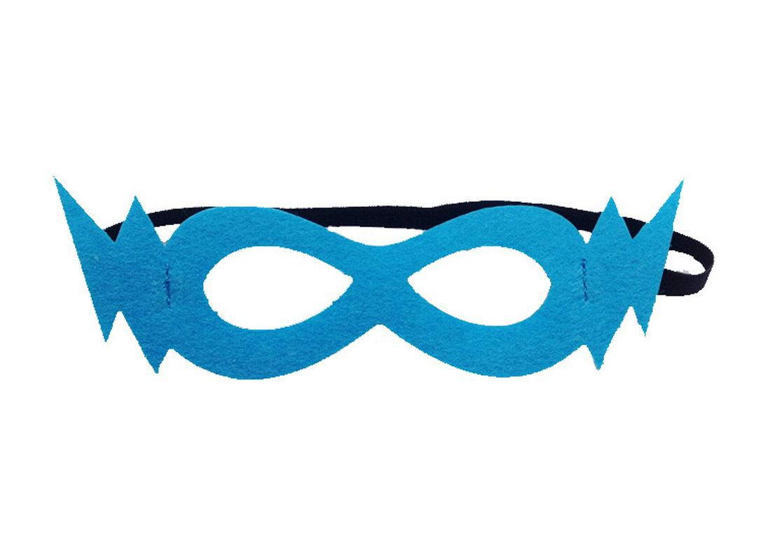 Children s Felt Eye Mask for Parent-Child Halloween Costume небесно-голубой