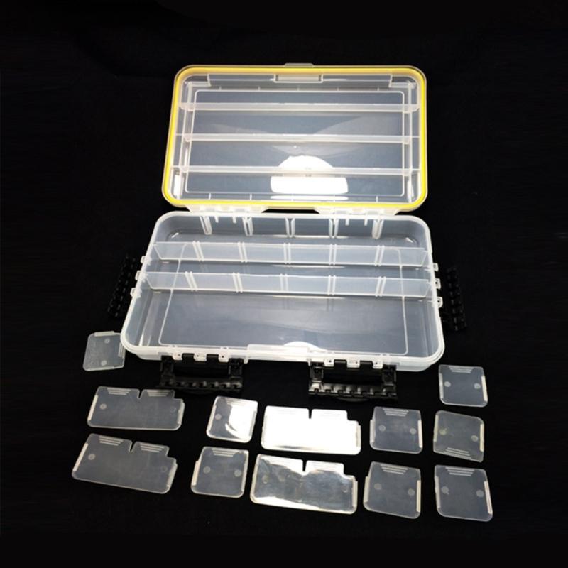 Waterproof Tackle Box Fishing Tackle Container Box Fishing Storage Box Fish Lures Organizers Box with Removable Dividers