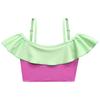 20851 Bambine Ragazze Lily Lovebraids Costume da Bagno Stampato Rosa Set Top e Gonna