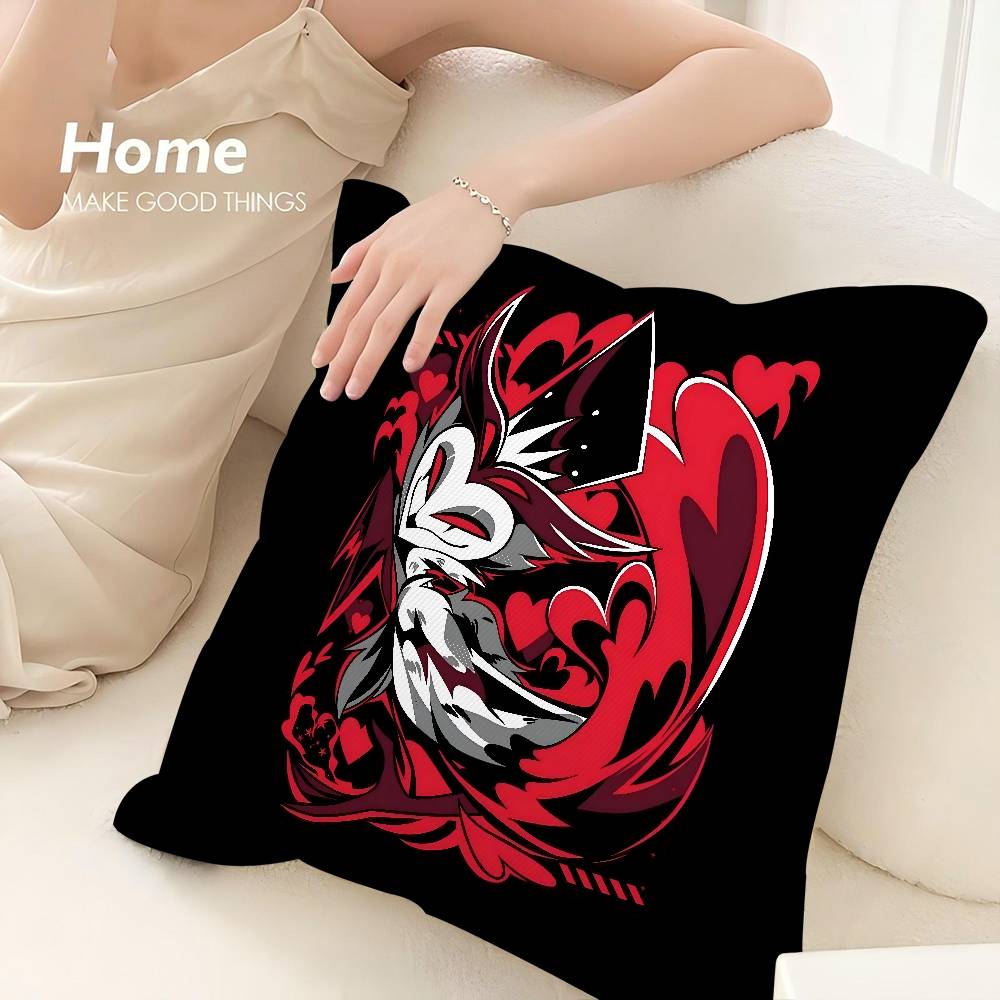 Cartoon H-Hazbin HotelS Pillow Case 3D Print Polyester Fiber 40*40cm Home Sofa Throw Decoration Festival Gift
