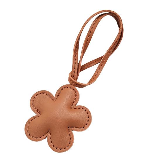 

Leather Flower Pendant Cherry Blossom Keychain Cotton Filled Cute Floral Bag Charm Floral Hanging Pendant Bag Car Accessories