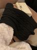 High-quality Knitted Scarf Women's Winter Solid Color Versatile Warm and Cold-proof Red Scarf Women's New Winter