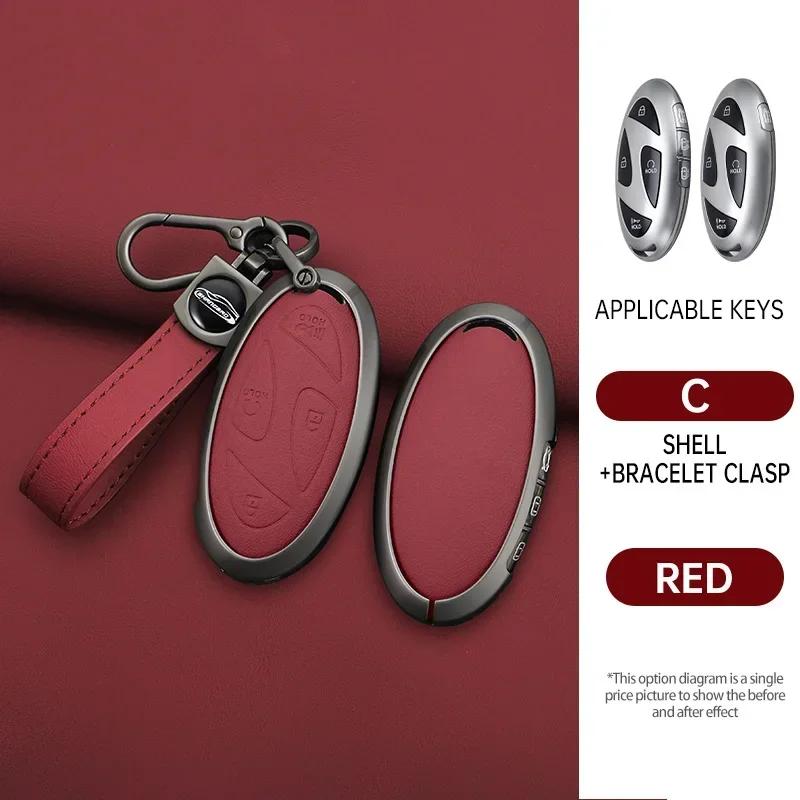 Coque de clé intelligente automatique à 5/7 boutons pour Hyundai Grandeur Gn7 Kona Ev Lonic 6 Accessoires de boîtier de clé de voiture gray