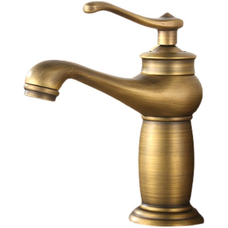 Luxury Basin Bath Faucet European Retro Single Handle Antique Bronze for Cold and Hot Water Sink Mixer Tap Mixer