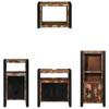 Bathroom Furniture Set with Shelf 4 pcs Solid Upcycled Wood