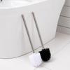 Toilet Articles For Stainless Steel Handle Toilet Brush Suit Household Hanger Frame Cleaning Brush Soft Hair Cleaning Tools
