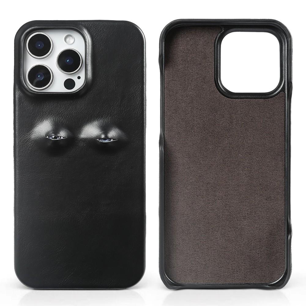 Premium Eye Design Genuine Leather Case For Iphone 16 Pro Max Case 15Pro 14 12 11 13 Exquisite Craftsman Retro Back Cover Fundas