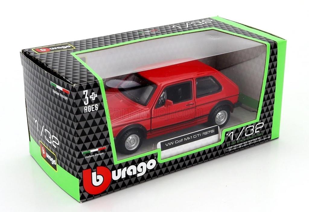 Bburago Volkswagen Golf Diecast Model 1/32 Golf MKI GTI 1979 (Red)