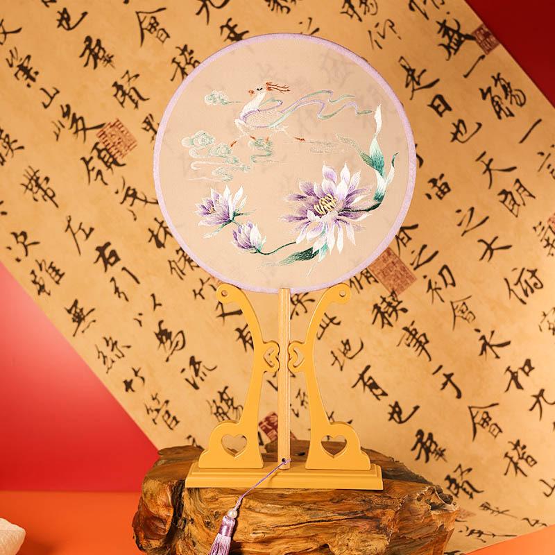 Chinese Ancient Style Fan Female Fan Embroidered Fan Embroidered Fan Suzhou Double Sided Embroidered Fan Commemorative Gift