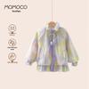 MOMOCO Girls' 2025 Autumn Full Print Jacket