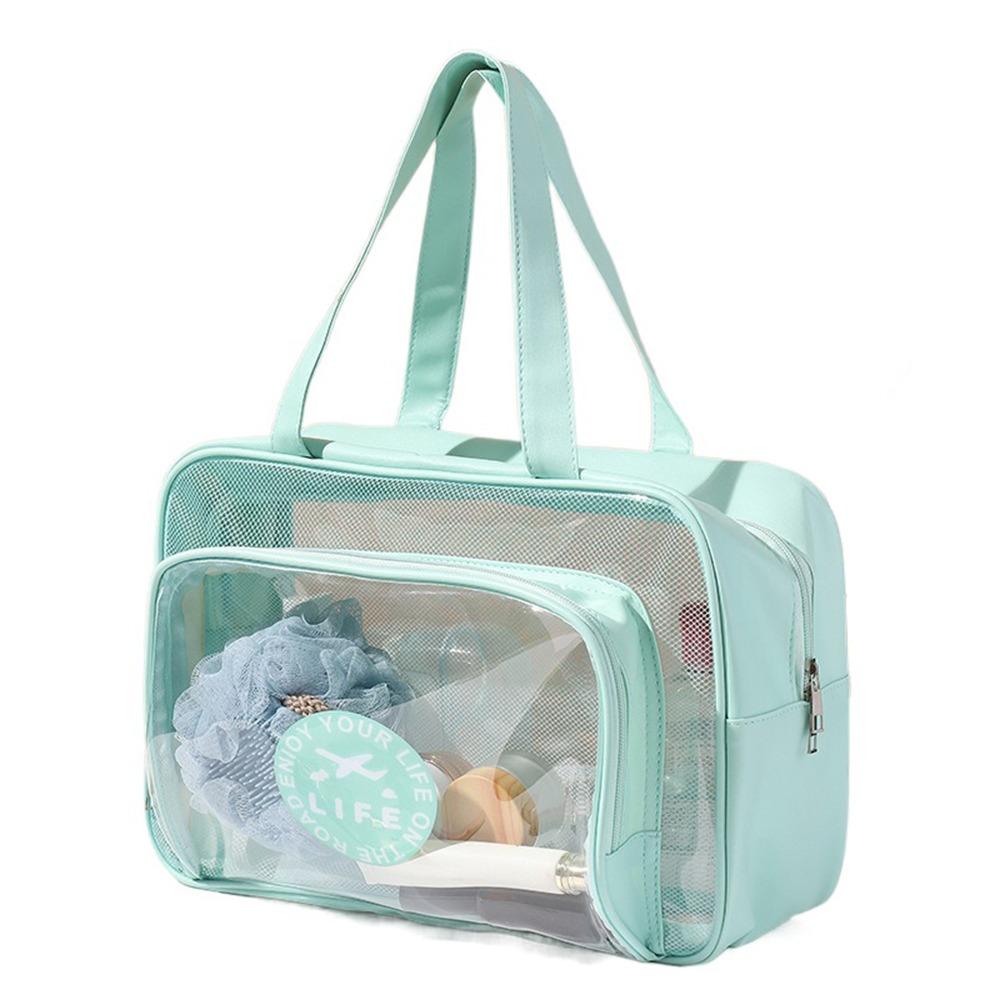 Large Capacity Toiletry Storage Pouch Transparent Clear Toiletry Case Portable Cosmetic Bag  Women