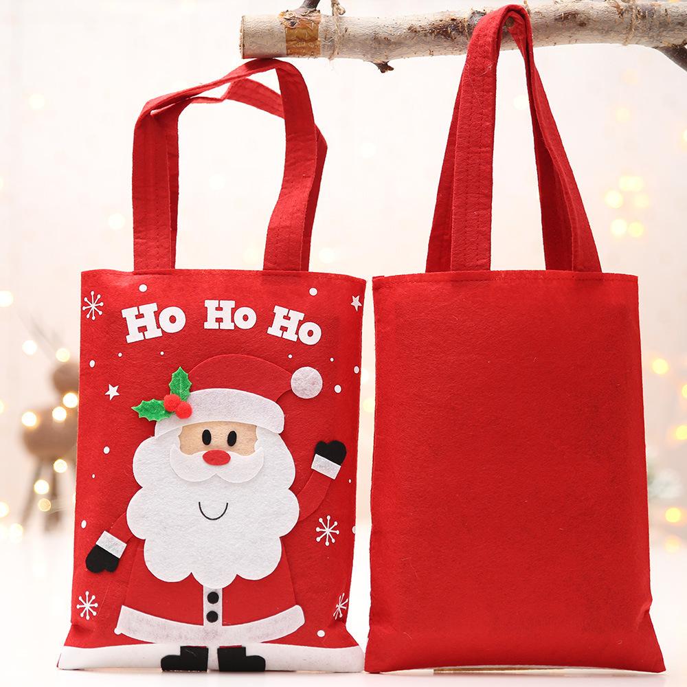 Christmas Decorations Cartoon Sticker Tote Bag Children'S Gift Candy Bag Gift Bag