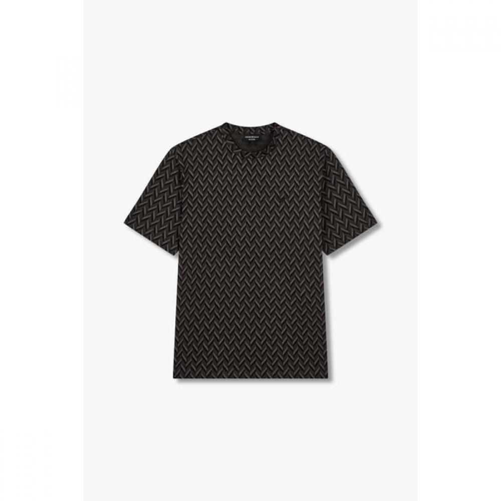 Emporio Armani Men S ShorT Sleeve Herringbone T ShirT A515126092 S