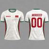 Maglietta con Stampa Bandiera Marocco Stampa 3D Traspirante Asciugatura Rapida Stile Familiare per Uomo Moda Streetwear Sportiva T-shirt Uomo