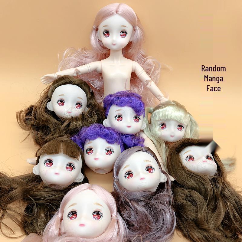 12-inch BJD Doll Body, 1/6 Scale, 23 Joints, Movable Hands, Custom Makeup, Includes Accessories for Dressing Up.