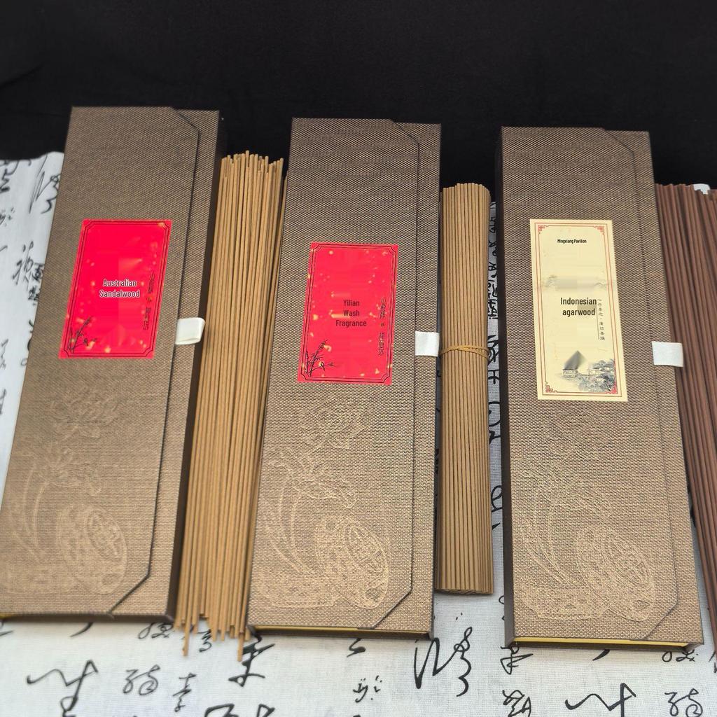 Natural Agarwood & Sandalwood Incense Gift Box - Aloeswood Sticks for Buddha & Indoor Use