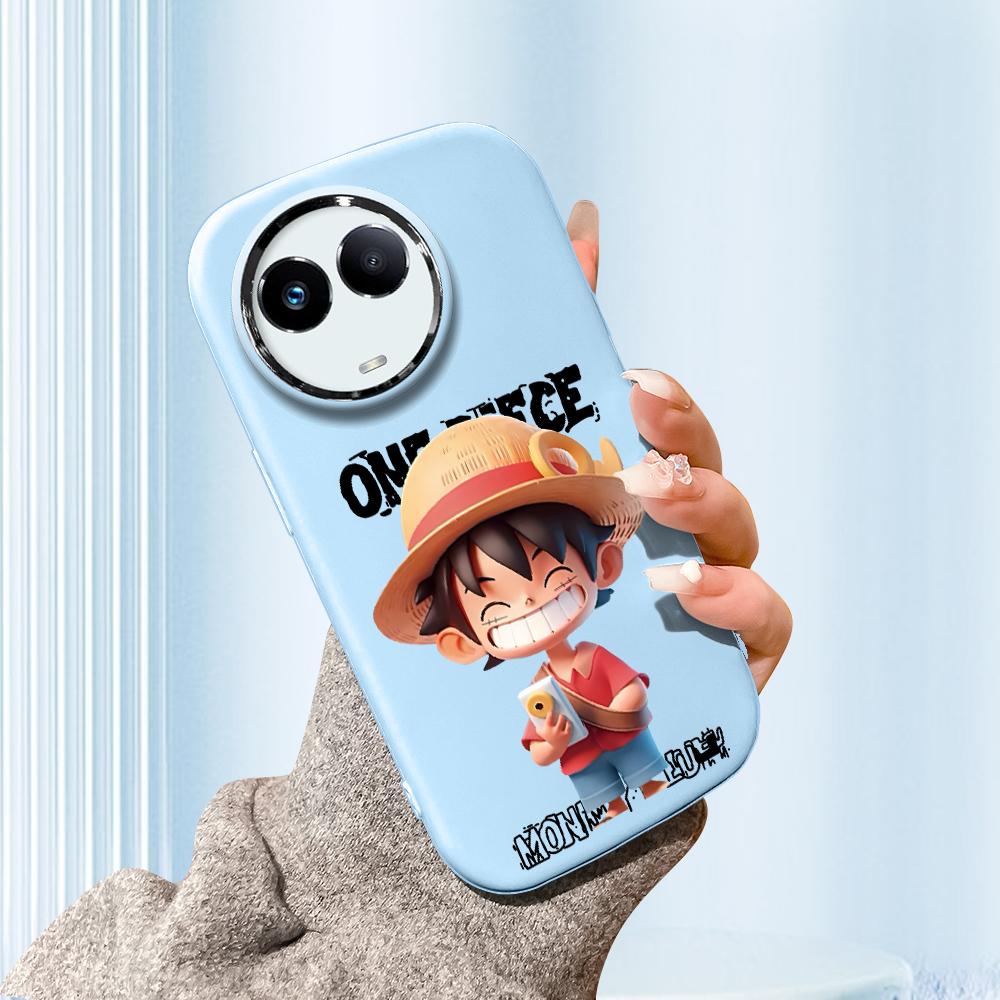 

Сплошной цвет с серебряным краем линзы, жирный корпус, мягкий ТПУ, жидкий силиконовый чехол, противоударный чехол для телефона для OPPO Reno Realme OnePlus Realme 13 Pro+ 5G синий