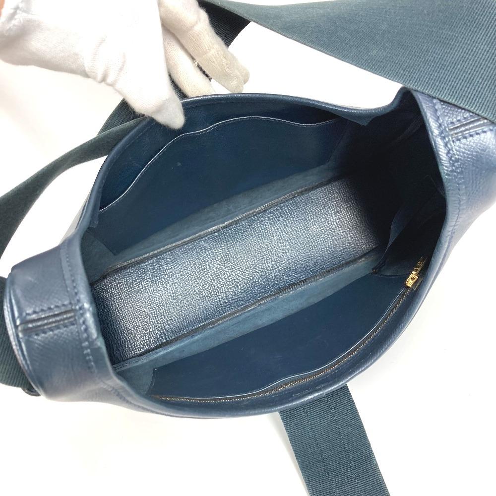 HERMES vintage Sako Bag Tote Bag Shoulder Bag Courchevel Navy/GoldHardware