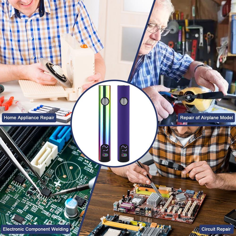 400mah 510 Thread Battery Pen Solder Iron Shaped Battery Set Heat Device Adjustment Heating Kit Fittings Electric Soldering Iron