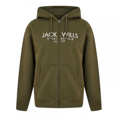 Hanorac cu fermoar complet și imprimeu grafic Jack Wills pentru bărbați Pinebrook
