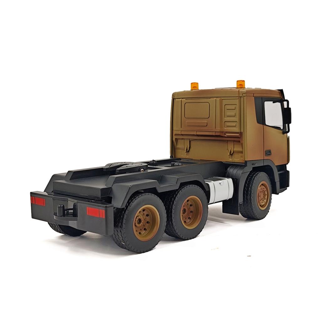 1Celsius18 Scale Remote Control Flatbed Truck 9 Channel RC Construction Vehicle with Detachable Trailer