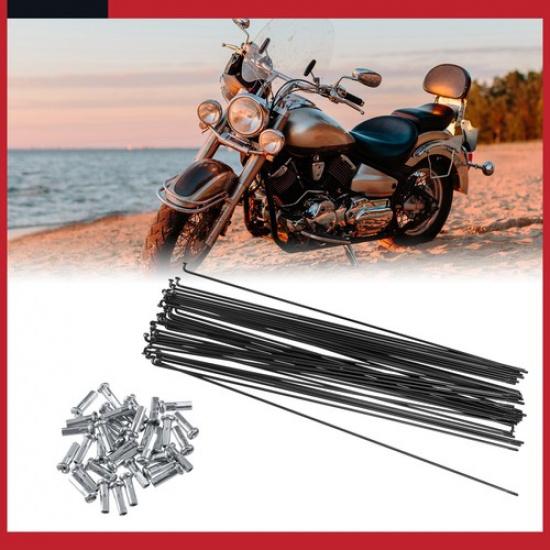 Universal Bicycle Steel Spokes 14G Bike Spoke 268mm Length w/ Nipples Pack of 36
