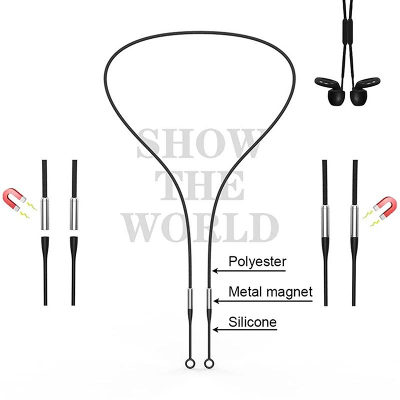 Earplug Lanyard With Magnetic Tensile Safety Rope Ear Plug Holder Flexible Silicone Earplug Link Suitable For Detachable Earplug