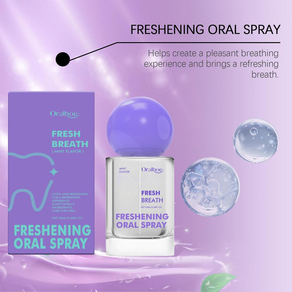 Oralhoe Fresh Mouth Spray Fresh, refreshing and long-lasting portable and convenient to reduce oral odor cleaning