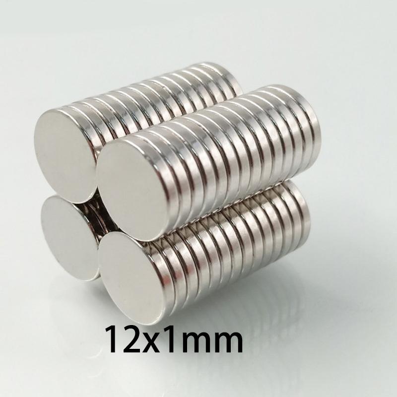 10/20/50pcs 12x1mm Ultra-Thin Large Round Magnets, Wide Surface Disc Magnets for Magnetic Gaskets, Sensors