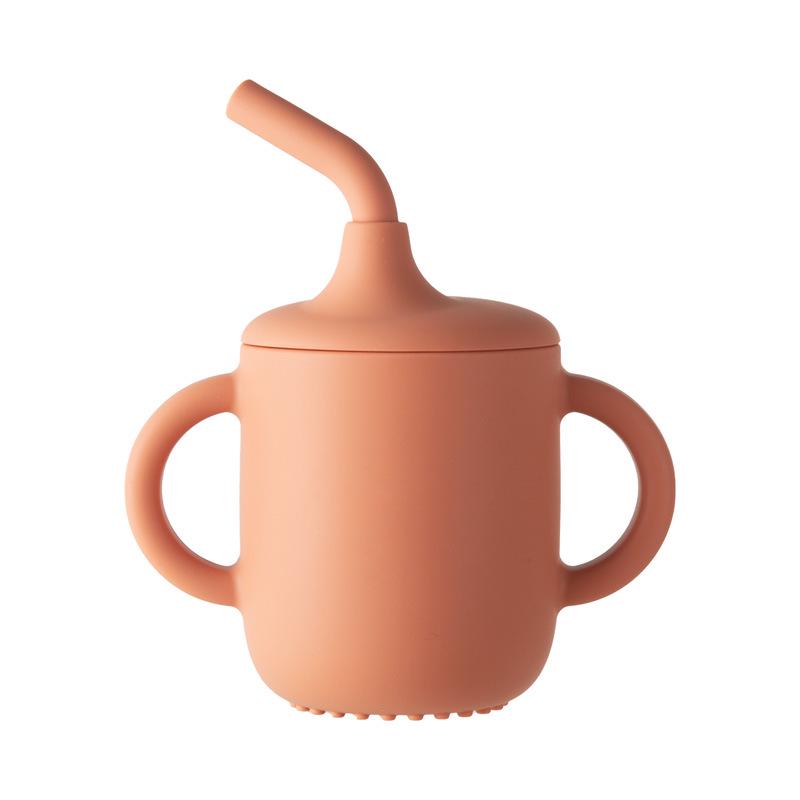 Silicone Straw Baby Cup with Printable Pattern, Food-Grade, Small Capacity