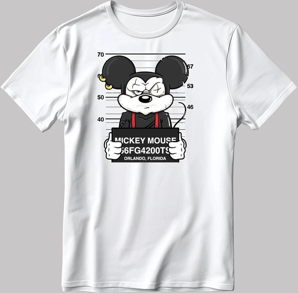 Mickey Mouse Mugshot White TShirt S